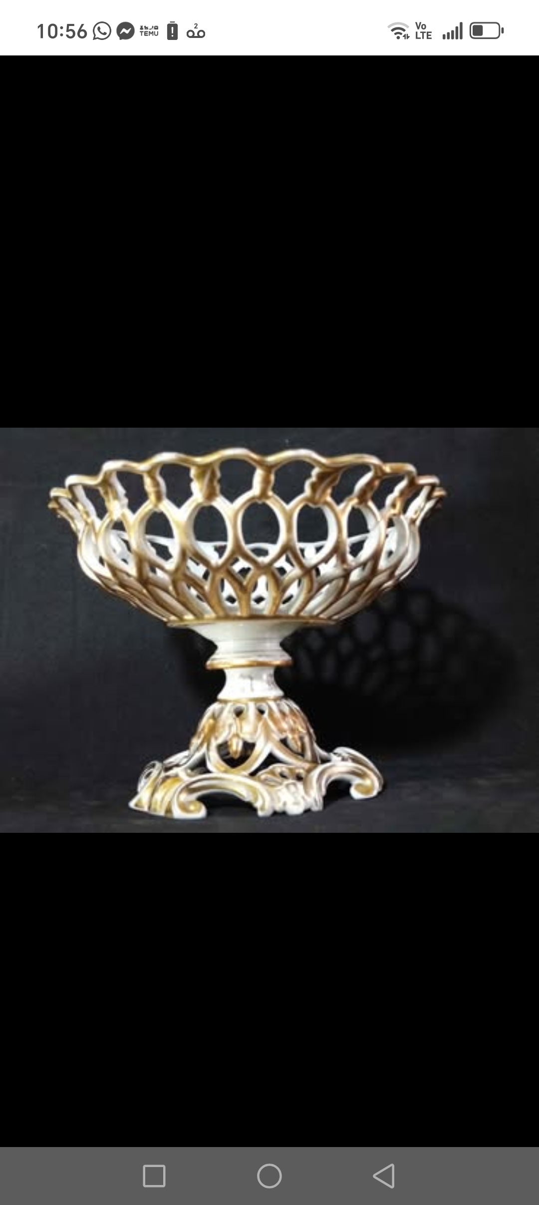 Frutero de porcelana